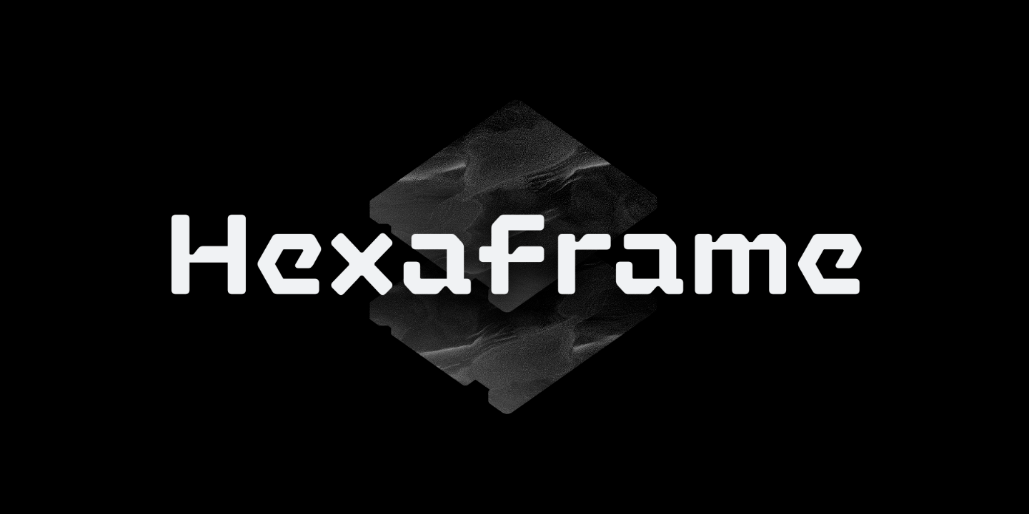 Hexaframe CF Extra Bold Oblique Font preview